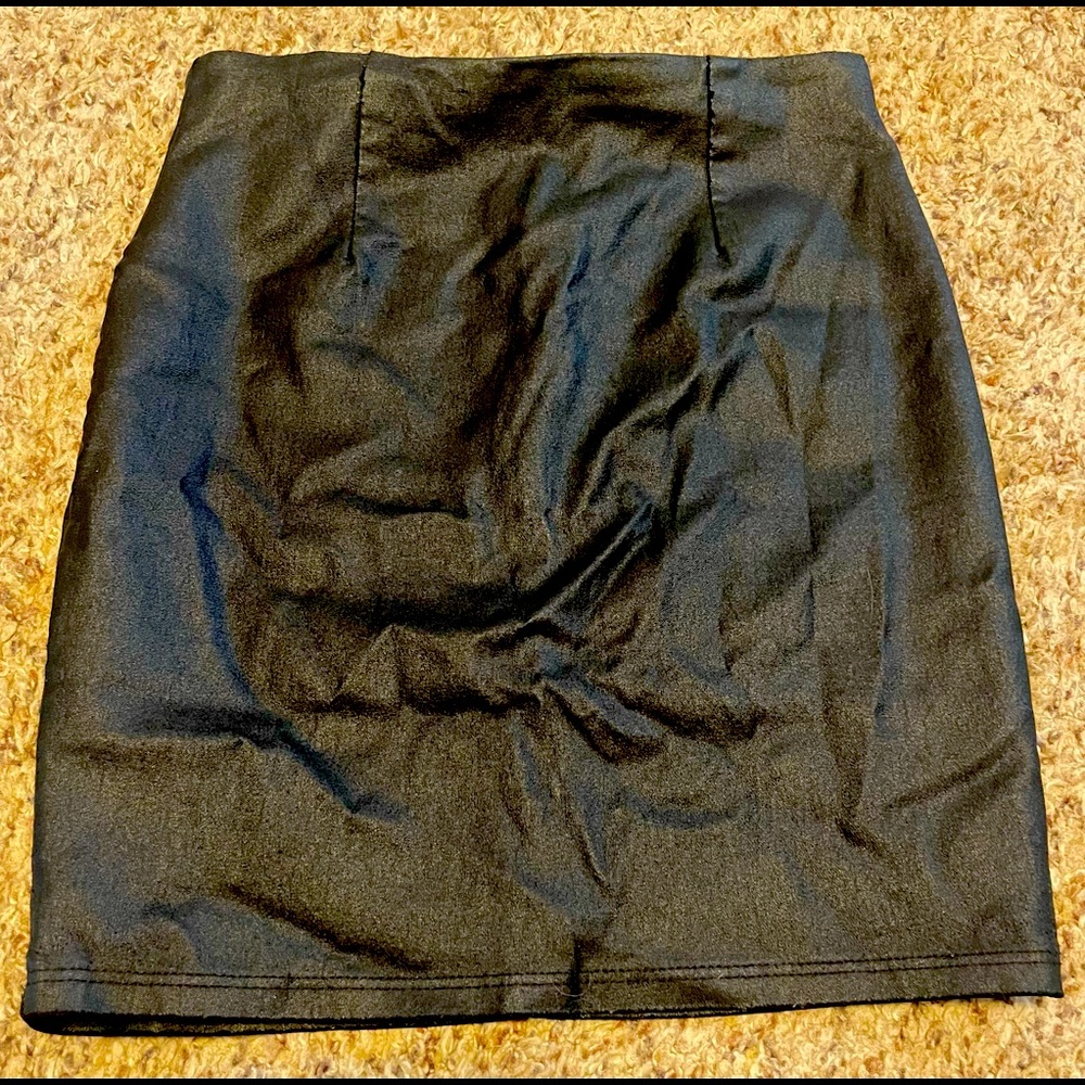 Black Pleather Skirt